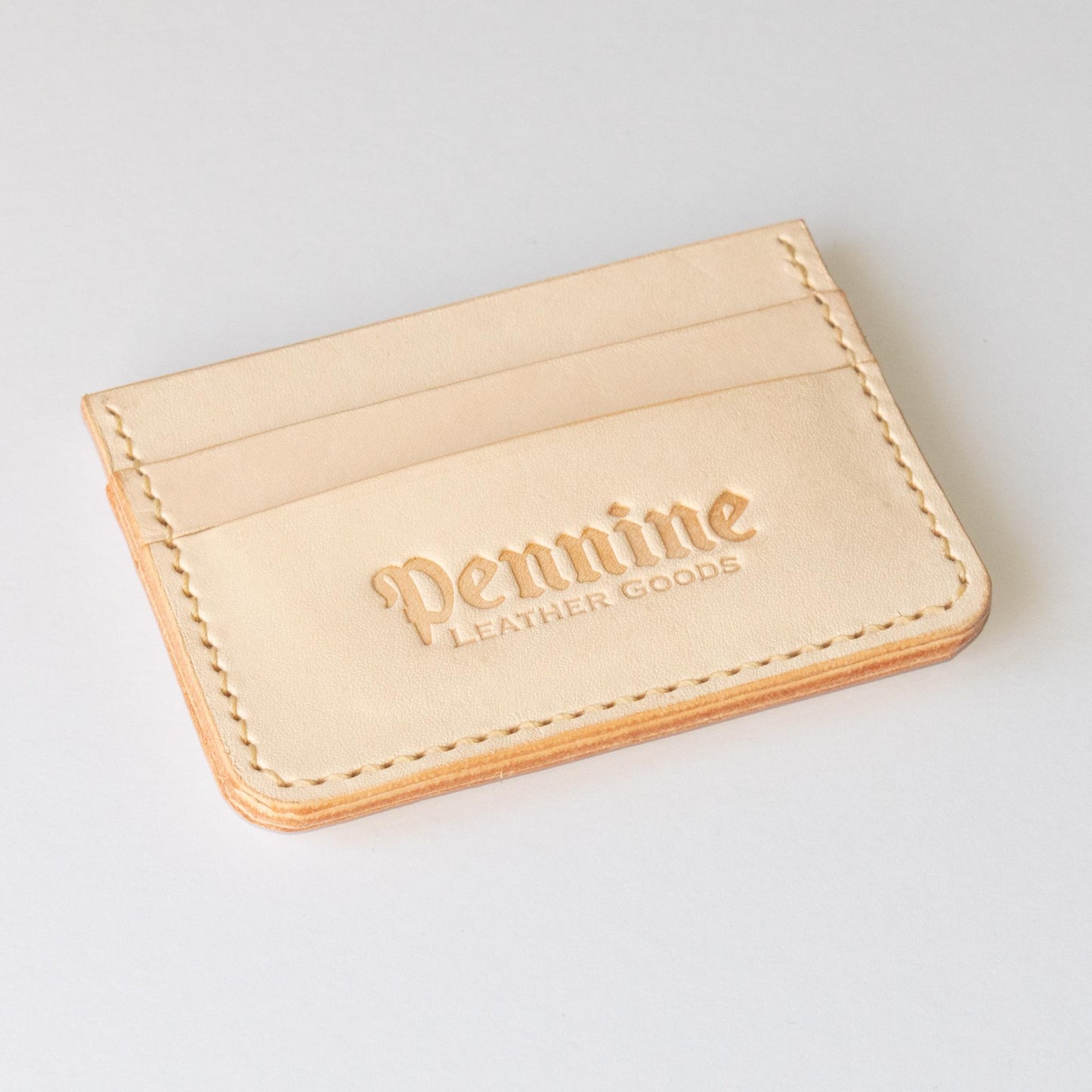 Natural Leather Five Pocket Card Holder Front View