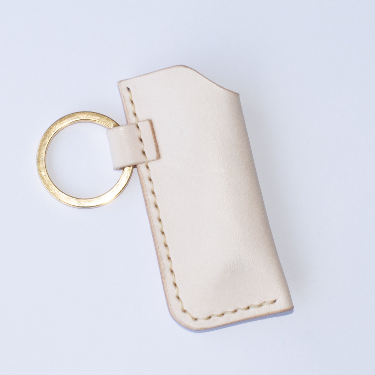Natural Leather Lighter Case Alternate Front View