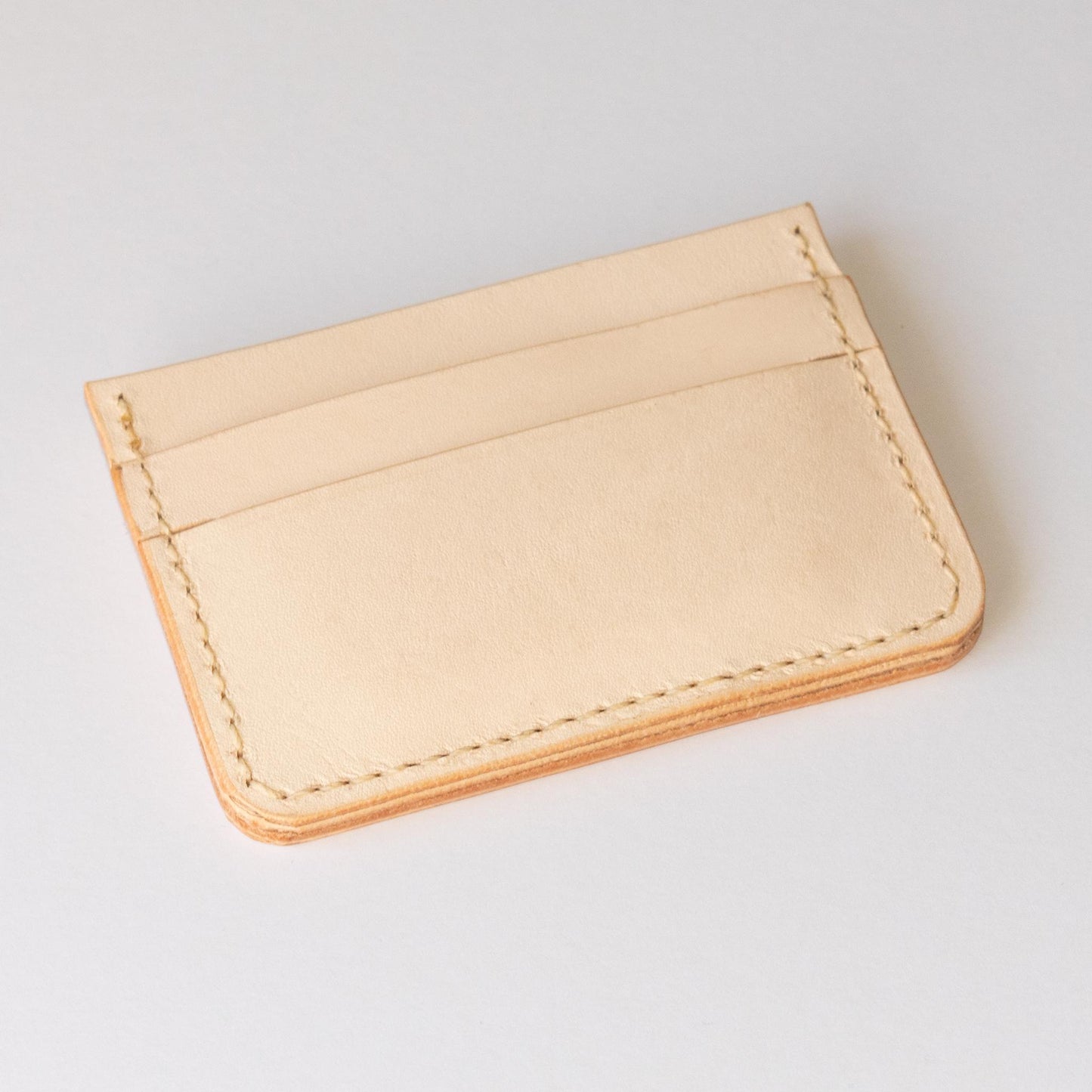 Natural Leather Five Pocket Card Holder Back View