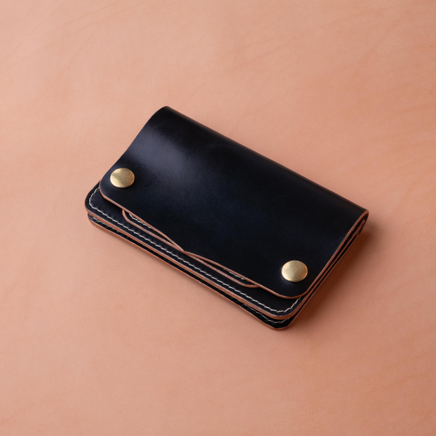 Trucker Wallet 'Shorty' / Black / Ivory Thread / Sample Piece