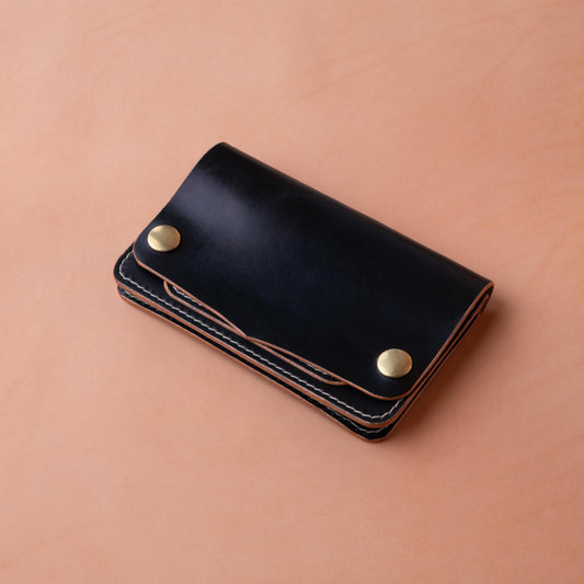 Trucker Wallet 'Shorty' / Black / Ivory Thread / Sample Piece