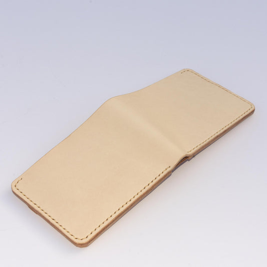 Natural Leather Classic Bifold Wallet Back View