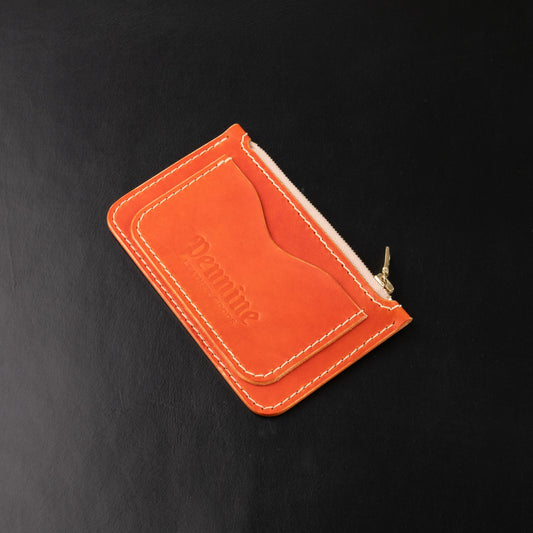 Zip Pouch / Burnt Orange / Ivory Polyester Thread